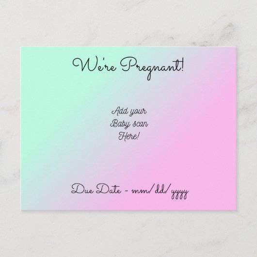 Carte Postale Faire-part Personnalisé Nous sommes enceintes (Devant)