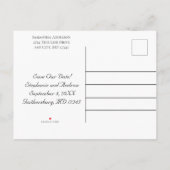 Carte Postale Faire-part Personnalisé Rose Coeur L'amour est Mariage sucré (Dos)