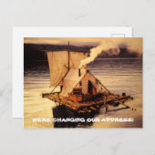 Carte Postale Faire-part personnaliser de préavis "Nous changeons notre adr (Devant / Derrière)