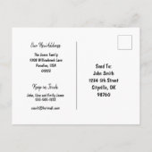 Carte Postale Faire-part personnaliser de préavis "Nous changeons notre adr (Dos)