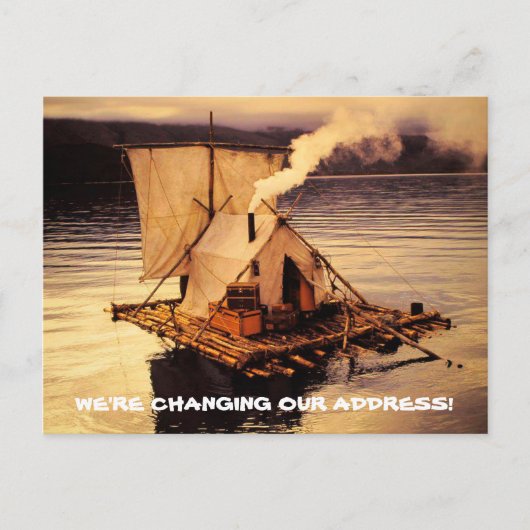 Carte Postale Faire-part personnaliser de préavis "Nous changeons notre adr (Devant)