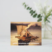 Carte Postale Faire-part personnaliser de préavis "Nous changeons notre adr (Debout devant)