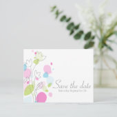 Carte Postale Faire-part Pétales de fleurs de confetti modernes enregistrer (Debout devant)