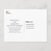 Carte Postale Faire-part Petit Arbre Rustique Mariage Nature Enregistrer la (Dos)