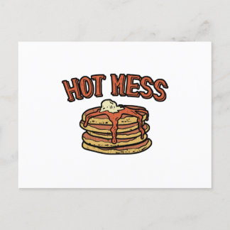 Carte Postale Faire-part Petit déjeuner de crêpes chaotique