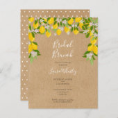 Carte Postale Faire-part Petit Déjeuner Mariée Rustique Fleurs de Citron Fê (Devant / Derrière)