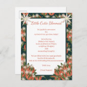 Carte Postale Faire-part Petite Coquette Clémentine| Naissance sur le thème (Devant / Derrière)