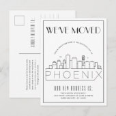 Carte Postale Faire-part Phoenix, Arizona Moderne Déco | Changement d'Adres (Devant / Derrière)