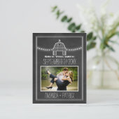 Carte Postale Faire-part Photo Barne Chalkboard Mariage Enregistrer Les Car (Debout devant)