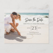 Carte Postale Faire-part Photo Budget moderne Enregistrer la date Code QR M (Devant)