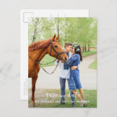 Carte Postale Faire-part Photo Cheval Personnalisé Mariage Animaux De Compa (Devant / Derrière)