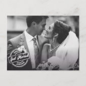 Carte Postale Faire-part Photo classique juste mariée (Devant)