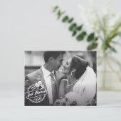 Carte Postale Faire-part Photo classique juste mariée (Debout devant)