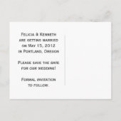 Carte Postale Faire-part Photo d'annonce de date de mariage avec dégradé no (Dos)