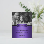 Carte Postale Faire-part Photo d'annonce de date de mariage avec dégradé no (Debout devant)