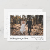 Carte Postale Faire-part Photo d'announcement minimale (Devant / Derrière)