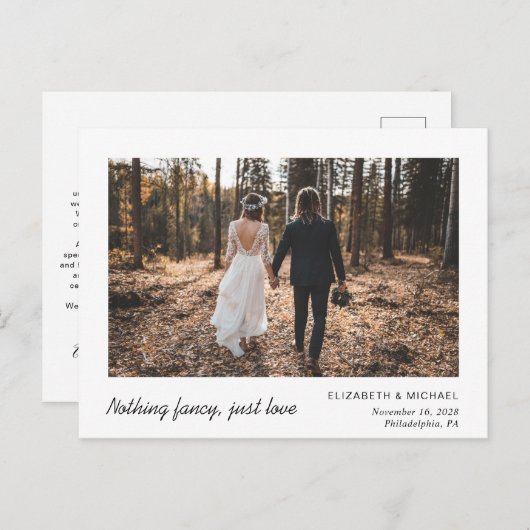 Carte Postale Faire-part Photo d'announcement minimale (Devant / Derrière)