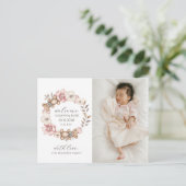 Carte Postale Faire-part Photo de bébé Naissance moderne (Debout devant)