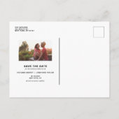 Carte Postale Faire-part Photo de calligraphie blanc Whimsical Enregistrer  (Dos)