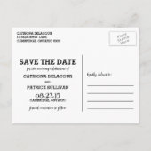 Carte Postale Faire-part Photo de calligraphie Whimsical Enregistrer la dat (Dos)