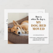Carte Postale Faire-part Photo de chien drôle Personnalisé Déménagement d'a (Devant / Derrière)