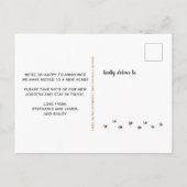 Carte Postale Faire-part Photo de chien drôle Personnalisé Déménagement d'a (Dos)