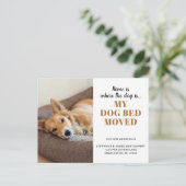 Carte Postale Faire-part Photo de chien drôle Personnalisé Déménagement d'a (Debout devant)