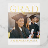 Carte postale Faire-part photo de diplôme (Recto)