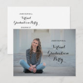 Carte Postale Faire-part Photo de fête de remise de diplômes virtuelle (Devant / Derrière)