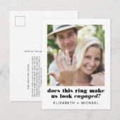 Carte Postale Faire-part Photo de fiançailles drôle (Devant / Derrière)