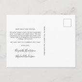 Carte Postale Faire-part Photo de fiançailles drôle (Dos)