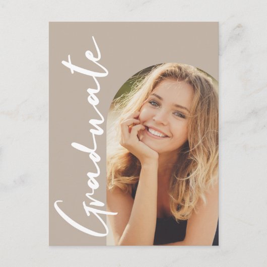 Carte Postale Faire-part Photo de fin d'études en architecture moderne Tons (Devant)