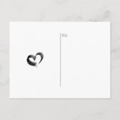 Carte Postale Faire-part Photo de mariage à nouvelle date moderne (Dos)