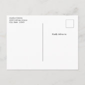 Carte Postale Faire-part Photo de mariage de plage de sable de l'océan Azur (Dos)