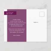 Carte Postale Faire-part Photo de mariage en fuite Cela s'est produit (Dos)