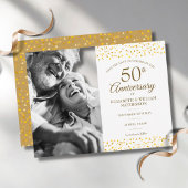 Carte Postale Faire-part Photo de mise à jour pour les 50 ans Golden Hearts