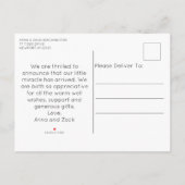 Carte Postale Faire-part *~* Photo de naissance AP79 Bébé Nouveau-né Faire- (Dos)