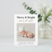 Carte Postale Faire-part Photo de Noël Joyeux Noël Fête Naissance (Debout devant)