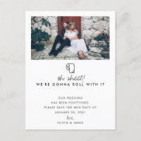 Photo de nouvelle date pour un mariage reporté Rou