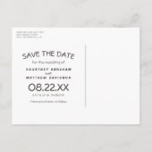 Carte Postale Faire-part Photo de plage coeur Enregistrer la date (Dos)