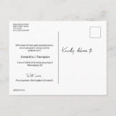 Carte Postale Faire-part Photo de promotion des diplômés actuels et d'autre (Dos)