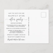 Carte Postale Faire-part Photo de réception de mariage Enregistrer la date (Dos)