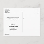 Carte Postale Faire-part Photo de remise de diplôme moderne école de remerc (Dos)