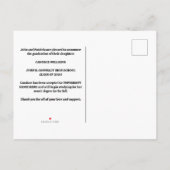 Carte Postale Faire-part Photo de remise des diplômes de l'orchestre d'écol (Dos)