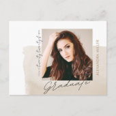 Carte Postale Faire-part Photo de remise des diplômes écriture moderne (Devant)