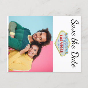 Carte Postale Faire-part Photo de sauvegarde de date de Las Vegas