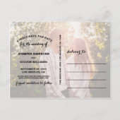 Carte Postale Faire-part Photo de sauvegarde de la date (Dos)