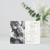 Carte Postale Faire-part Photo de verdure pour les 50 ans de mariage (Debout devant)