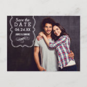 Carte Postale Faire-part Photo décorative Overlay Mariage Enregistrer la da (Devant)