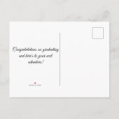 Carte Postale Faire-part photo d'écriture manuscrite élégante remise des di (Dos)